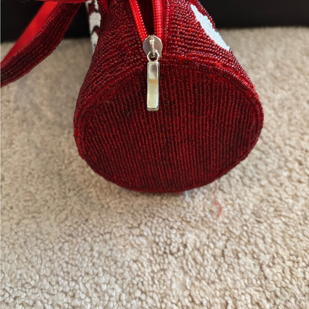 Coca Cola Red Beaded Mini Bag 25th anniversary edition - Picture 3 of 8